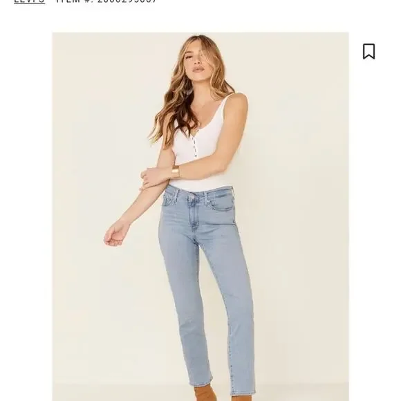 LEVI’S WOMEN'S CLASSIC STRAIGHT FIT JEANS (Size: 16 Long) - Picture 5 of 8